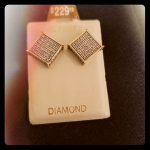 Men's diamond earrings